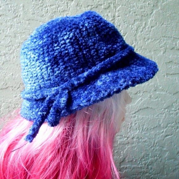 EUC VINTAGE JACOBSON'S Blue Winter Hat - Picture 2 of 6